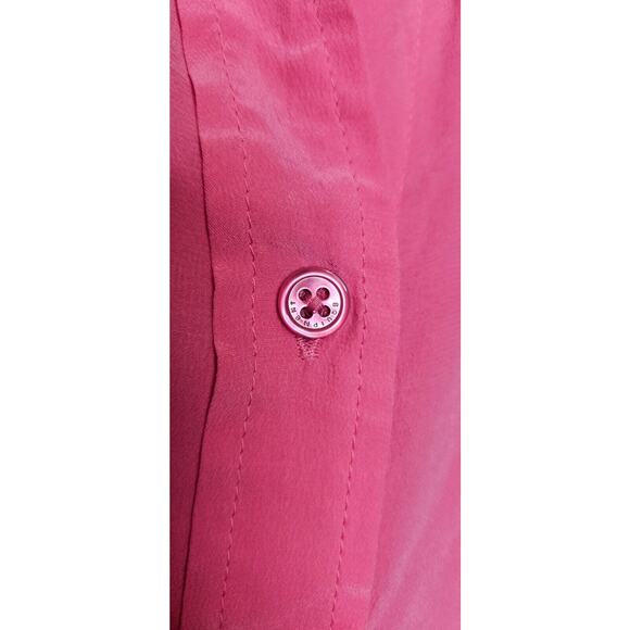 Equipment Femme Women Signature Silk Blouse Medium Pink Button Up Sleeveless Top - Picture 4 of 9